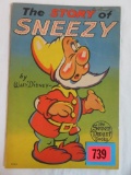 1938 Walt Disney's The Story of Sneezy Softcover Book