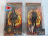 Lot of (2) Neca Reel Toys Hunger Games Action Figures, Inc Rue, Peeta Mellark