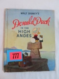 Original 1943 Walt Disney's Donald Duck In the High Andes Illustrated Hardcover Book