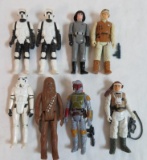 Lot (8) Vintage 1980's Star Wars Figures incl. Boba Fett