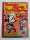 1940's Walt Disney's Mickey Mouse Nursery Rhymes Hardcover Illustrated Children's Book