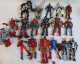 Lot (17) Asst. Larger Marvel Action Figures Marvel Legends Iron Man, Venom+