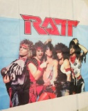 Vintage 1984 RATT Rock Band Silk Banner