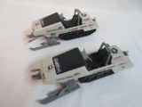 (2) Vintage 1983 GI Joe Polar Bear Snowmobiles Complete