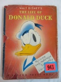 Original 1941 Walt Disney's The Life of Donald Duck Hardcover Illustrated Book