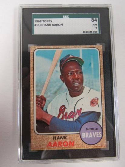 1968 Topps #110 Hank Aaron SGC 84