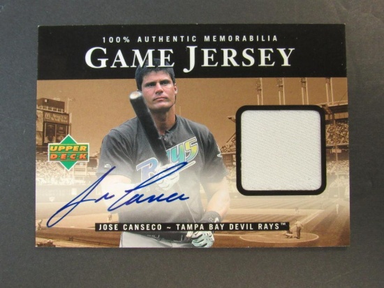 2000 Upper Deck #H-JC Jose Canseco Signed GU Jersey Auto