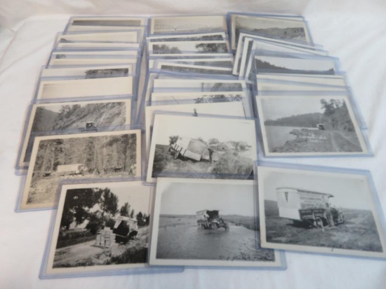 Collection of (48) Original Photographs of Early 1916 Teamsters Carnation Milk Cross Country