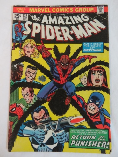 Amazing Spider-Man #135 (1974) Key 3rd Punisher