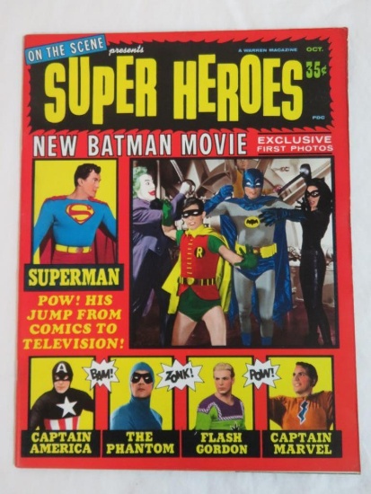 On The Scene Super Heroes #1 (1966) Batman/ Joker, Superman Cover