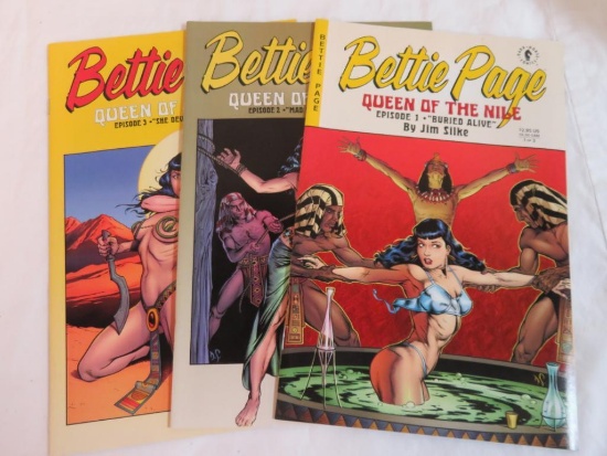 Bettie Page Queen Of The Nile Dark Horse Comics #1, 2, 3