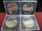 Lot (4) 150th Anniv. Canadian Silver Proof Dollars