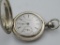 Huge Antique Rockford Key Wind Pocket Watch in Coin Silver Case (203.7g)
