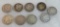 Lot (9) Assorted Morgan US Silver Dollars