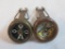 Lot of (2) WWII Marbles Arms (Gladstone MI) Brass Compasses