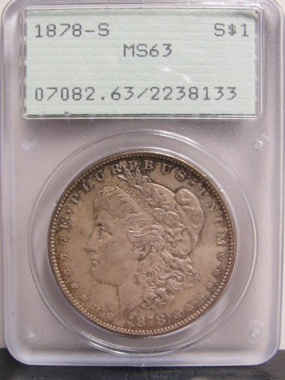 1878-S Morgan US Silver Dollar PCGS MS63