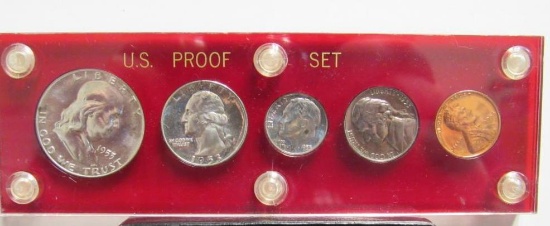 Beautiful 1955 US Proof Coin Set in Capital Holder