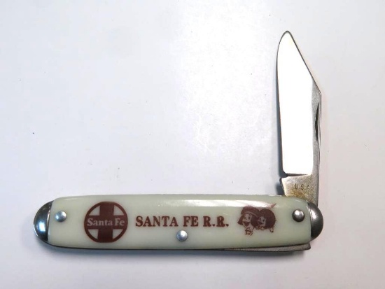 Vintage Santa Fe Railroad Folding Knife
