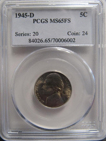 1945-D Jefferson US Nickel PCGS MS65FS