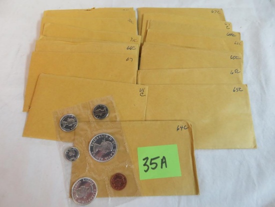 Huge Lot (17) 1964 - 1971 Canadian Mint UNC Sets