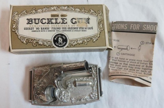 Vintage Mattel Remington Derringer Buckle Gun in Original Box