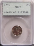 1940 Mercury US Silver Dime 10 cents PCGS PR65