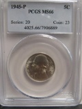 1945-P Jefferson US Nickel PCGS MS66