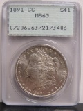 1891 CC US Morgan Silver Dollar PCGS MS63