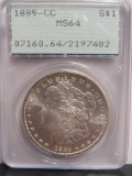 1885 CC Morgan US Silver Dollar PCGS MS64