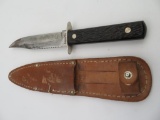 Vintage Imperial Fixed Blade Knife with Leather Sheath