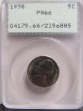 1938 Jefferson US Nickel PCGS PR66