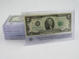 Lot of (9) 1976 $2 Uncirculated Federal Reserve Notes PCS Slabbed