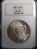 1880-S Morgan US Silver Dollar NGC MS65
