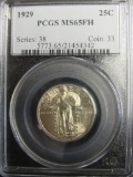 1929 US Standing Liberty Silver Quarter 25 Cent PCGS MS65FH