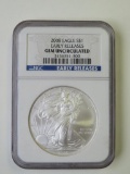 2008 U.S. Silver Eagle $1 Dollar Coin NGC Graded GEM Uncirculated