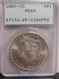 1882 CC Morgan US Silver Dollar PCGS MS65