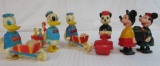 Lot of (5) Vintage 1960's Walt Disney Plastic Ramp Walker Toys