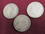 Lot (3) 1921-D Morgan US Silver Dollars