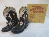 Vintage 1960's Acme Western Cowboy Boots In Original Box