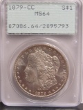HOLY GRAIL! 1879 CC Morgan US Silver Dollar PCGS MS64