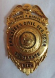 Vintage Southgate, Michigan Employees Civil Service Wallet Badge