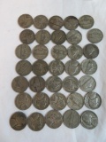 Lot of (35) 1940's United States War Time Jefferson Nickels