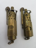 Lot of (2) Antique Brass Trench Lighters