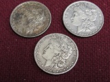 1882, 1884, & 1896 Morgan US Silver Dollars