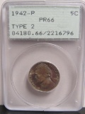 1942-P Type 2 Jefferson US Nickel PCGS PR66