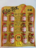 Vintage Glu-Tex Easel Back Store Display Sign with Contents