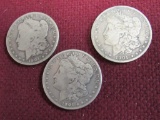 Lot (3) 1901-O Morgan US Silver Dollars