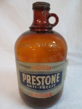 `Rare 1930's Eveready Prestone Anti-Freeze One Gallon Glass Jug w/ Original Paper Label