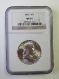 1955 U.S. Franklin Half Dollar NGC MS65