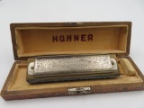 Antique Hohner Super Chromonica Harmonica w/ Original Box